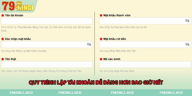 Quy trình lập tài khoản dễ dàng hơn bao giờ hết