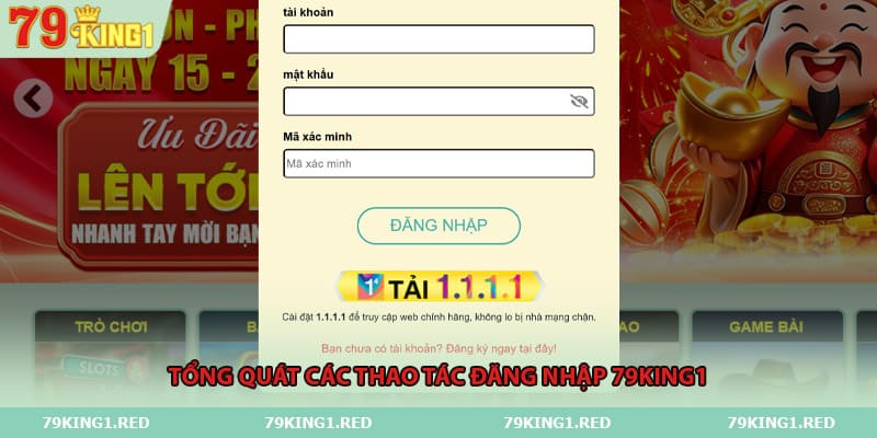 Tổng quát các thao tác đăng nhập 79King1